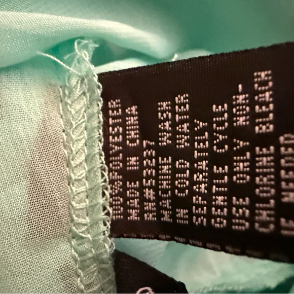 Vintage Unique Spectrum Blue Flowy Boho Outfit topper sheer lace - Picture 8 of 8